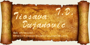 Tiosava Dujanović vizit kartica